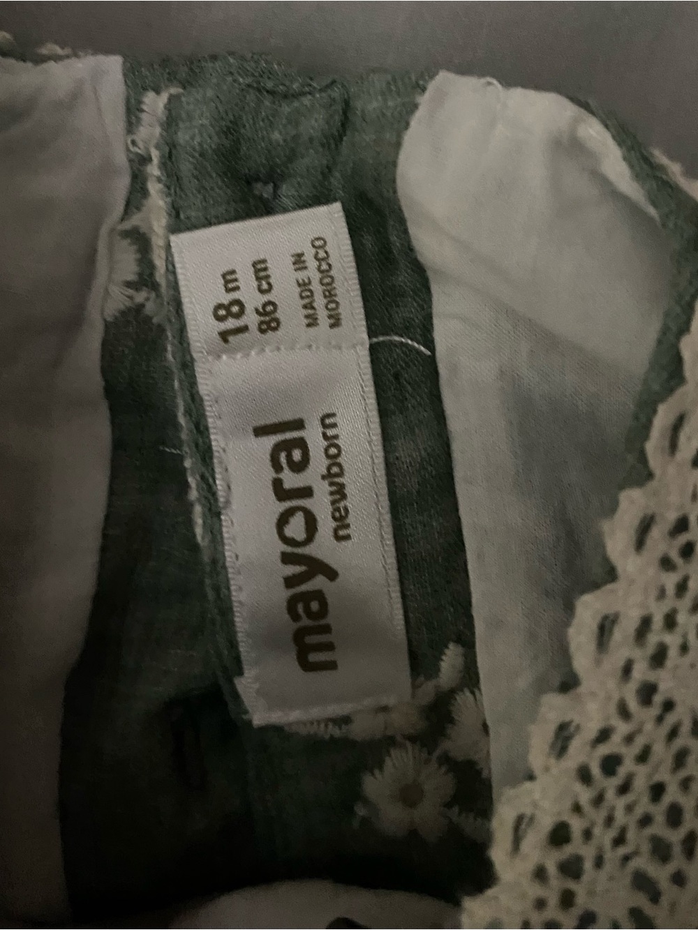 Mayoral Green Floral A-Line Cotton Skirt Set - Picture 5 of 5